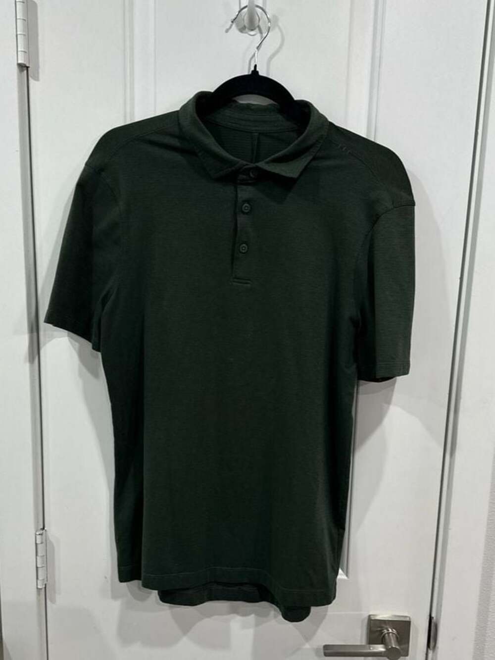 Lululemon Evolution Short Sleeve Polo Shirt in Dark Green